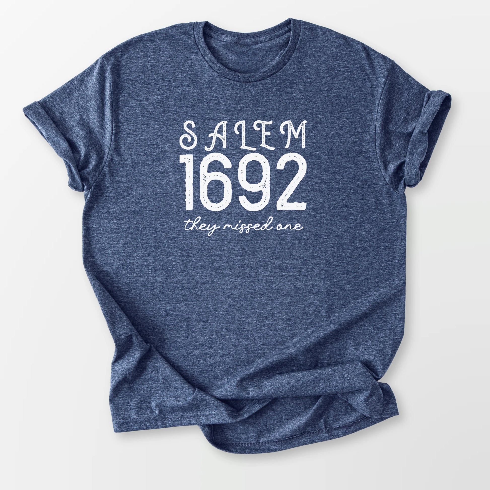 Salem 1692 Vintage Tee Heather Navy T-Shirt