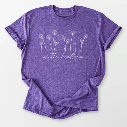 Scatter Kindness Tee Heather Purple T-Shirt