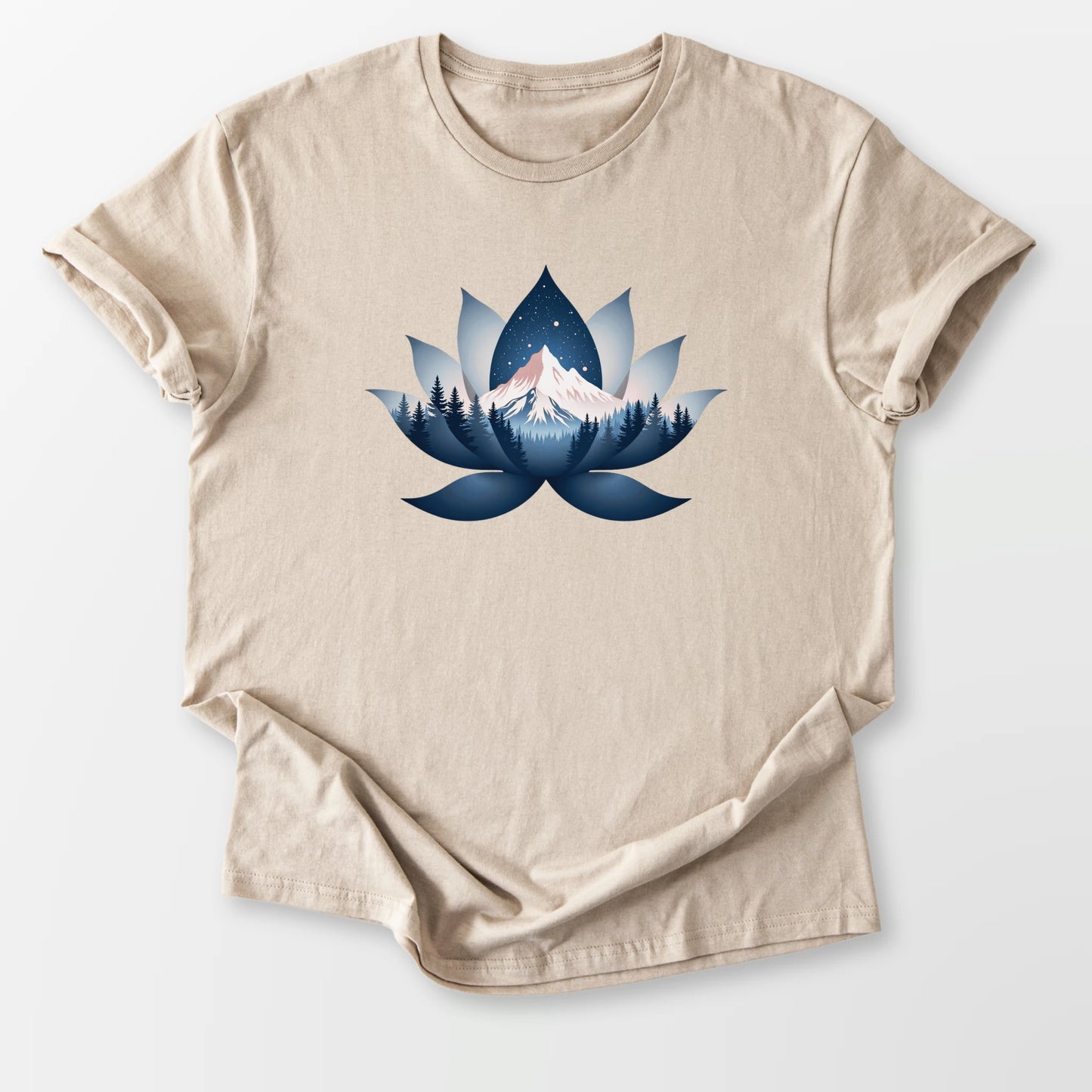 Serene Lotus Tee Sand T-Shirt