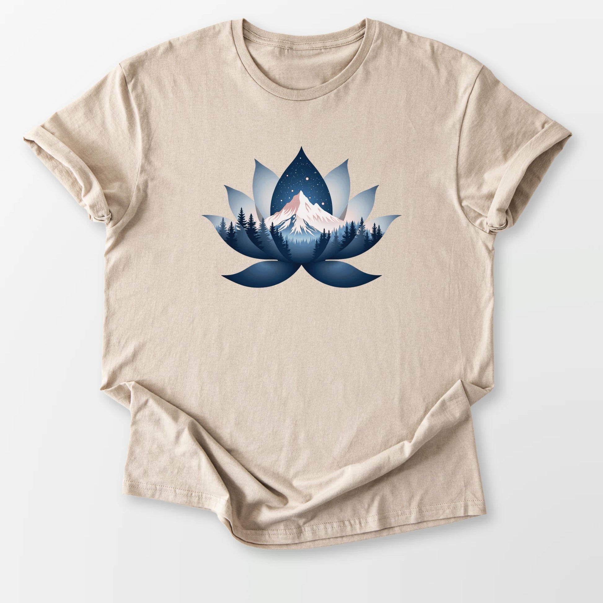 Serene Lotus Tee Sand T-Shirt