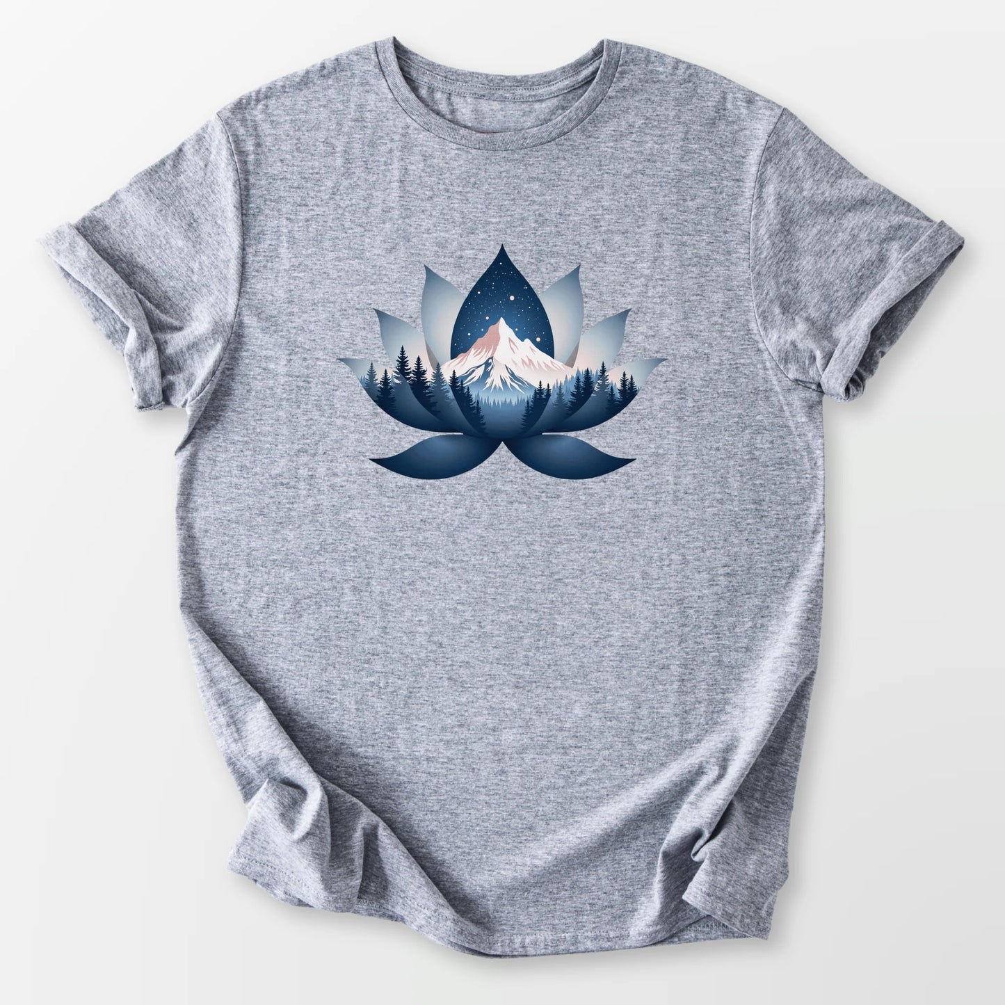 Serene Lotus Tee Sport Grey T-Shirt
