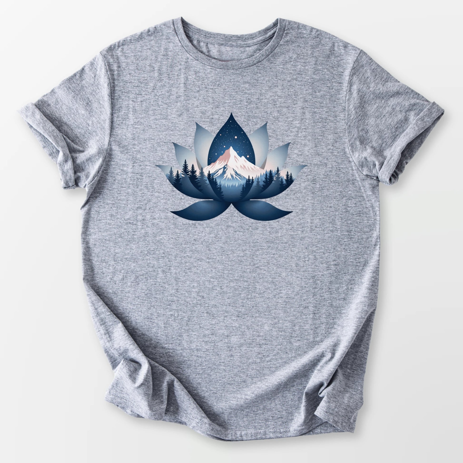 Serene Lotus Tee Sport Grey T-Shirt