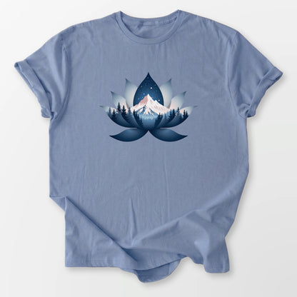 Serene Lotus Tee Stone Blue T-Shirt