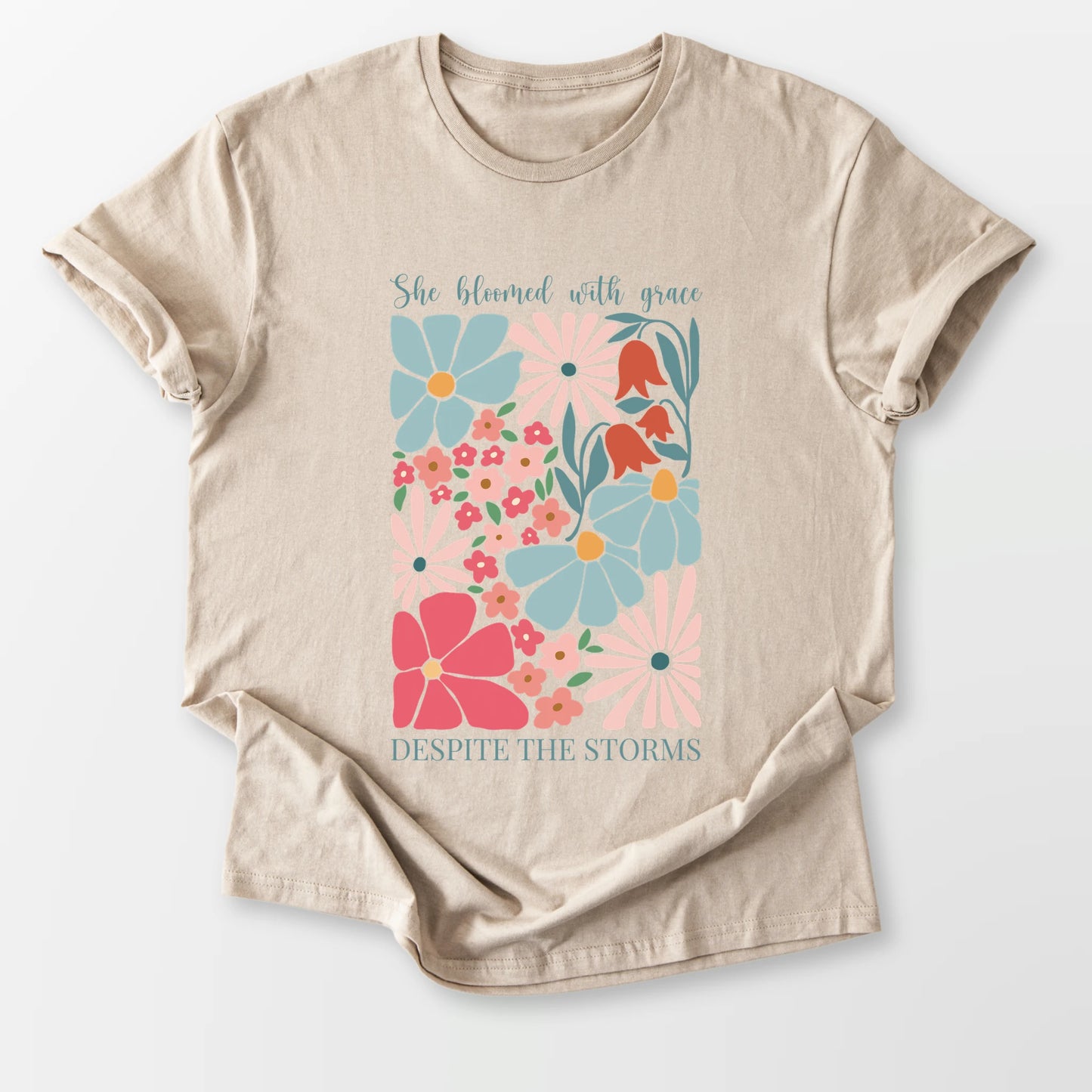 She Bloomed Tee Sand T-Shirt