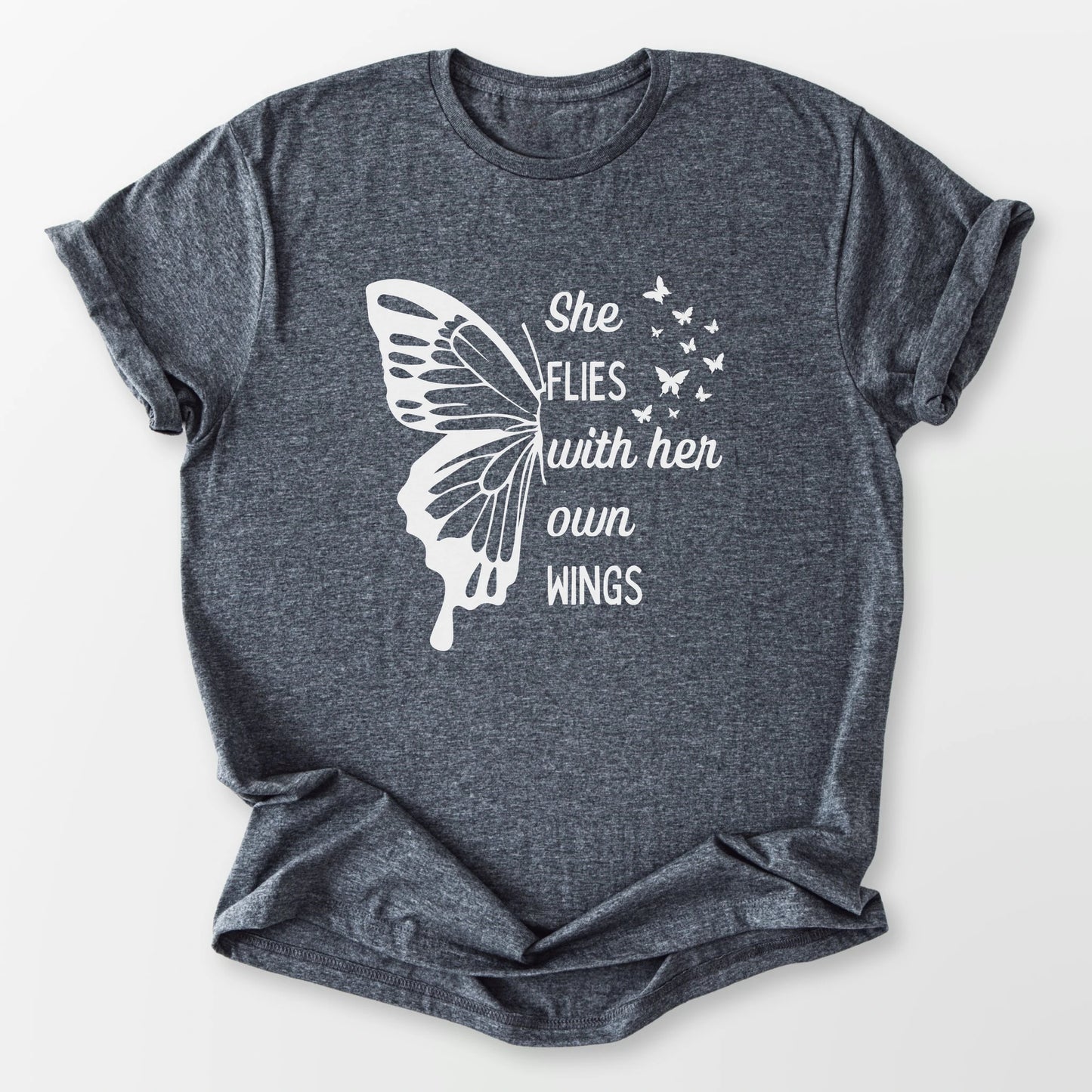 She Flies Tee Dark Heather Grey T-Shirt