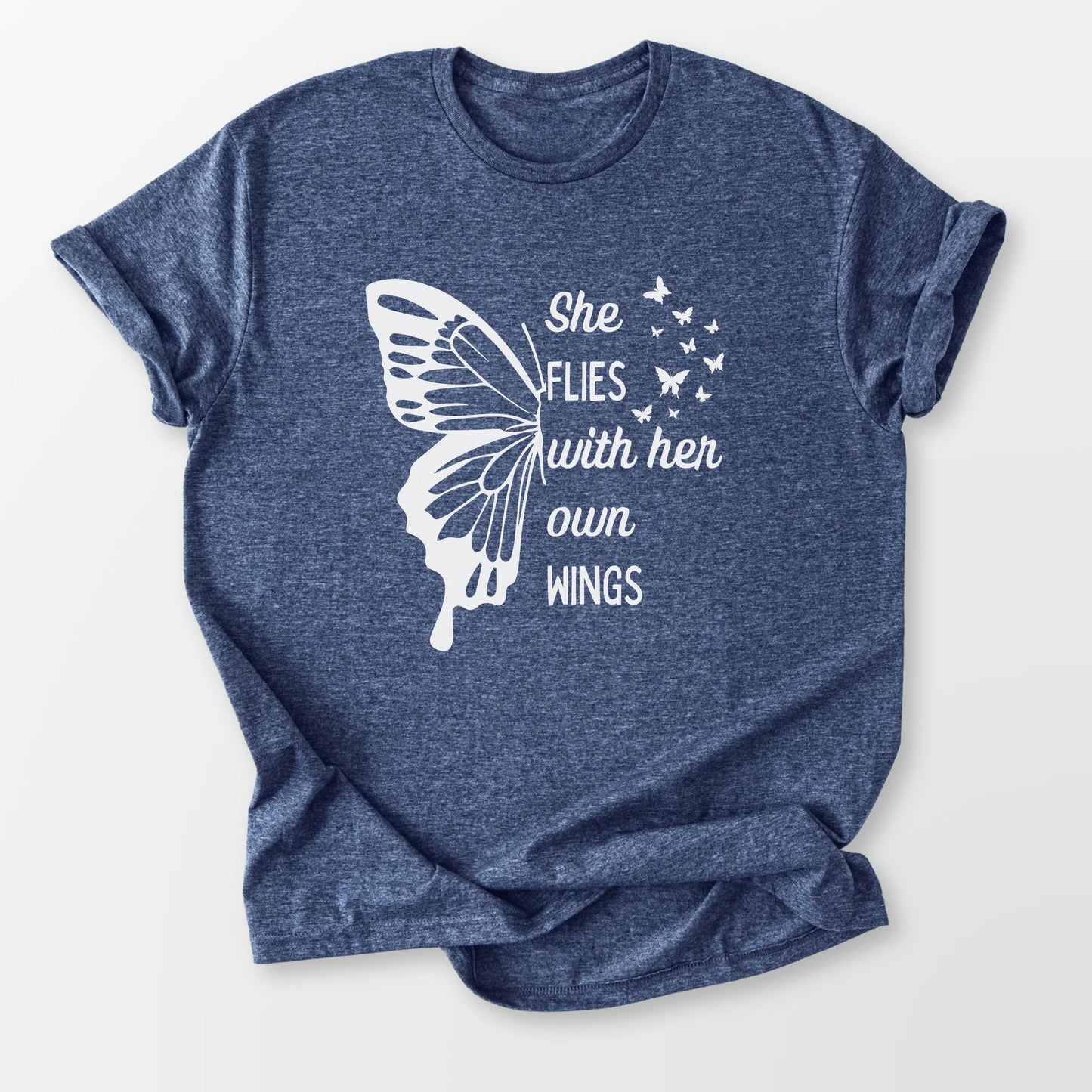 She Flies Tee Heather Navy T-Shirt