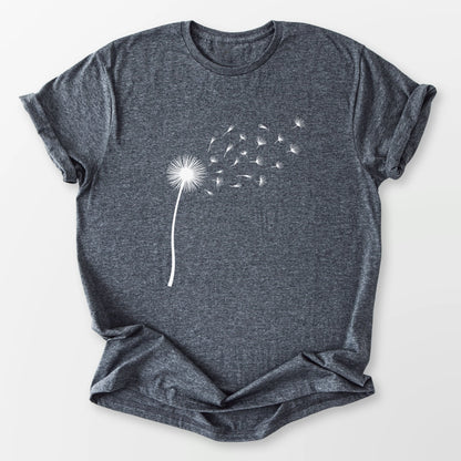 Single Dandelion Tee Dark Heather Grey T-Shirt