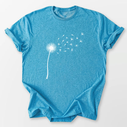 Single Dandelion Tee Heather Sapphire T-Shirt