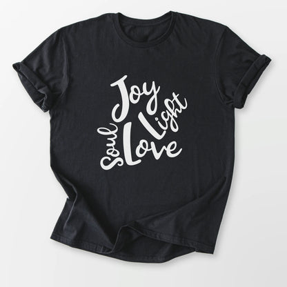Soul Joy Love Light Tee Black T-Shirt