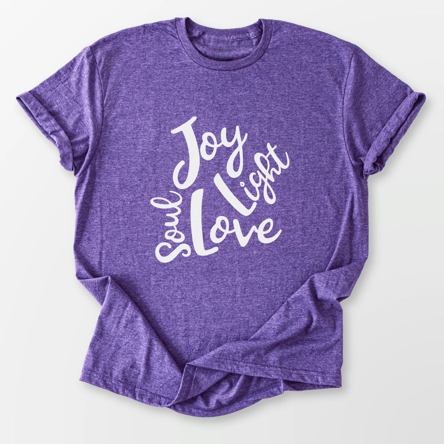Soul Joy Love Light Tee Heather Purple T-Shirt