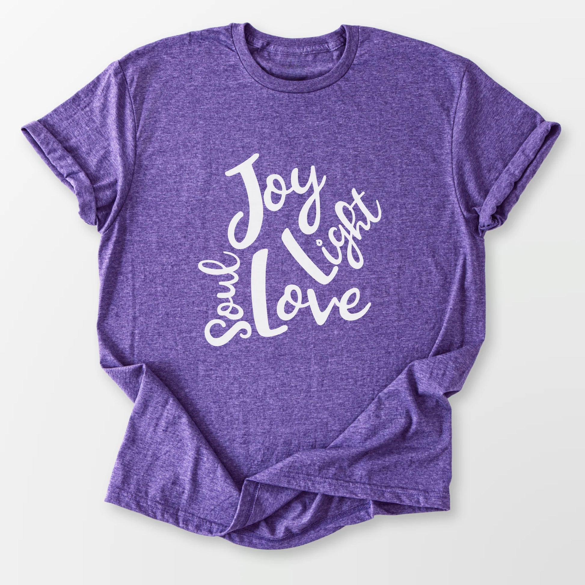 Soul Joy Love Light Tee Heather Purple T-Shirt