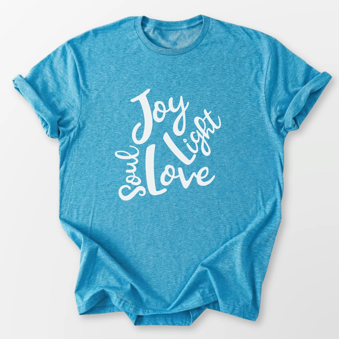 Soul Joy Love Light Tee Heather Sapphire T-Shirt