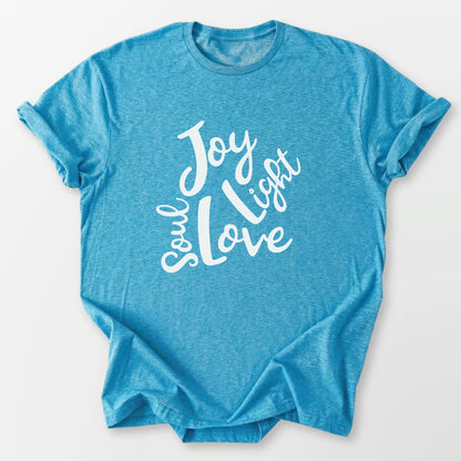 Soul Joy Love Light Tee Heather Sapphire T-Shirt