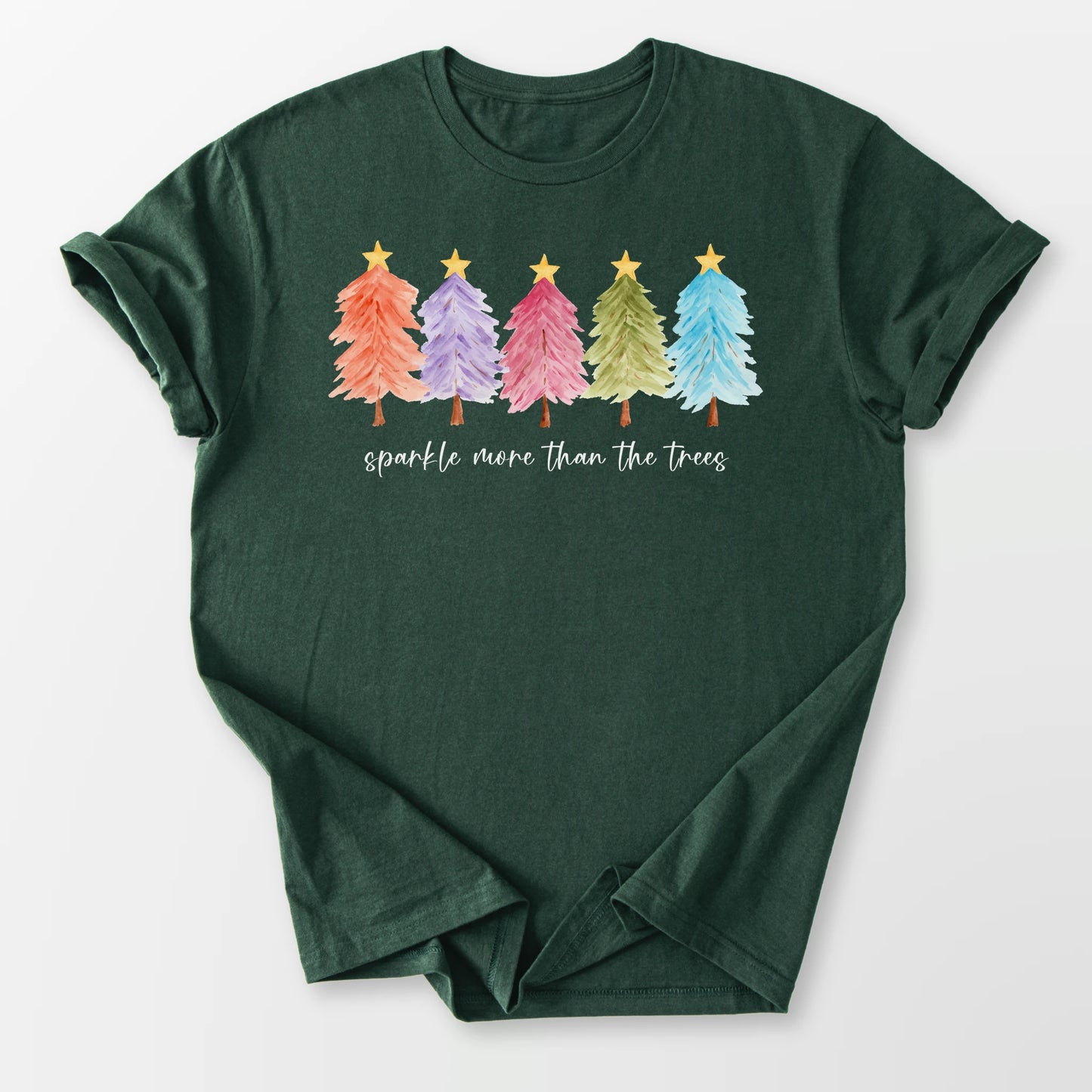 Sparkle More Tee Forest Green T-Shirt