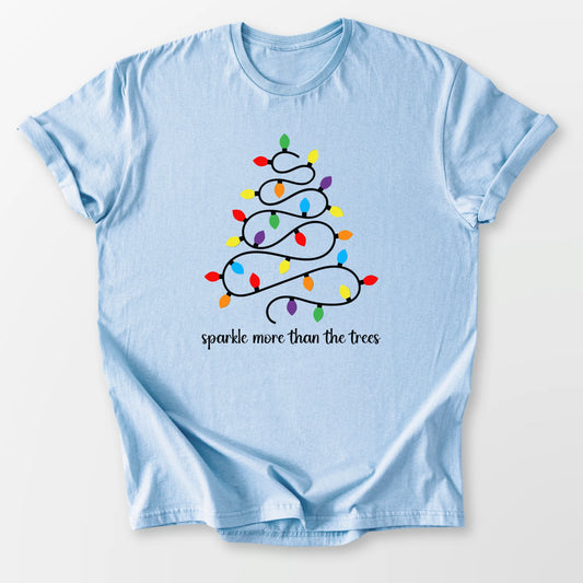 Sparkle Tree of Lights Tee Light Blue T-Shirt