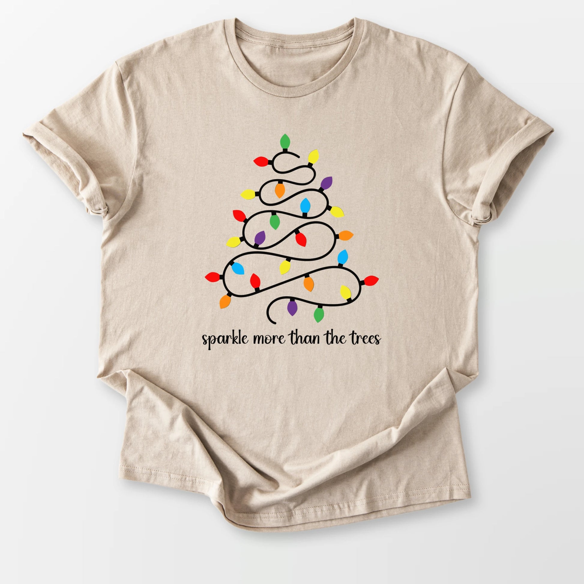 Sparkle Tree of Lights Tee Sand T-Shirt
