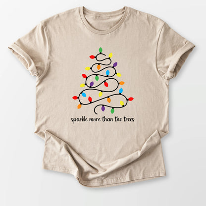 Sparkle Tree of Lights Tee Sand T-Shirt