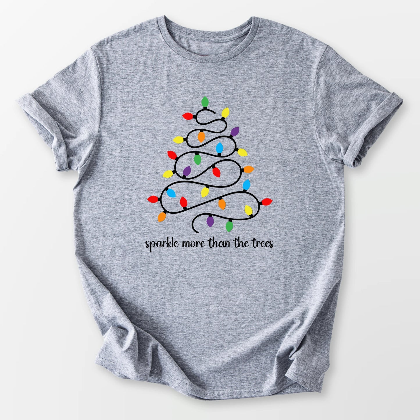 Sparkle Tree of Lights Tee Sport Grey T-Shirt