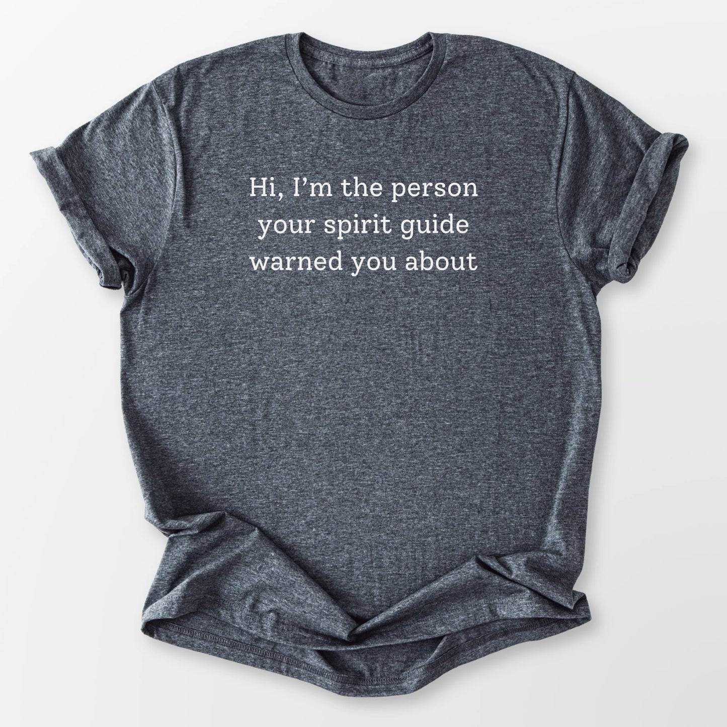 Spirit Guide Warning Tee Dark Heather Grey T-Shirt