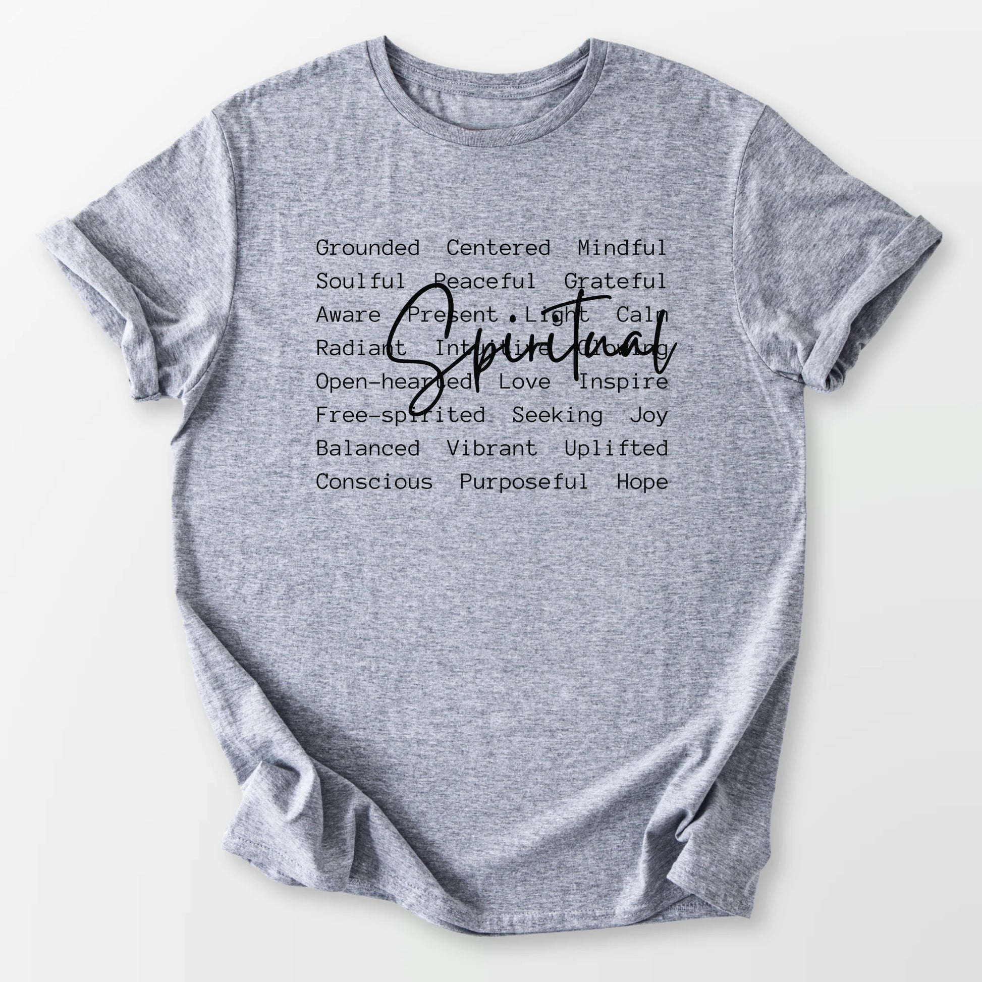 Spiritual Words Tee Sport Grey T-Shirt