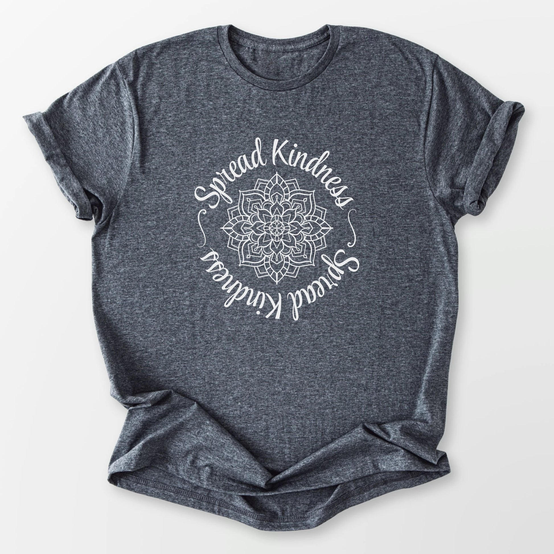 Kindness Mandala Tee Dark Heather Grey T-Shirt