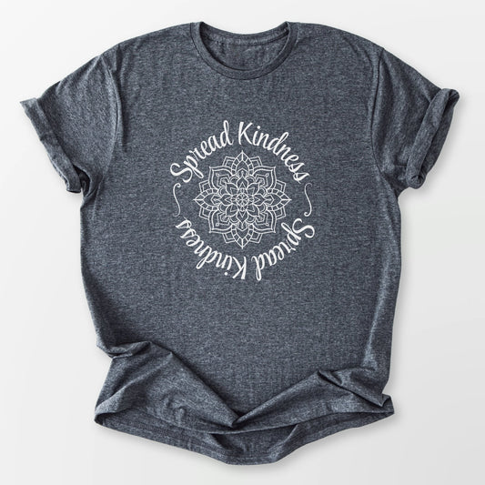 Kindness Mandala Tee Dark Heather Grey T-Shirt