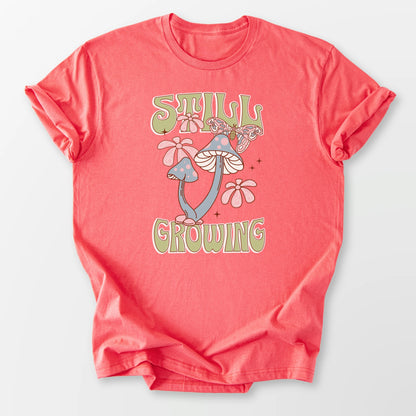 Still Growing Tee Coral Silk T-Shirt