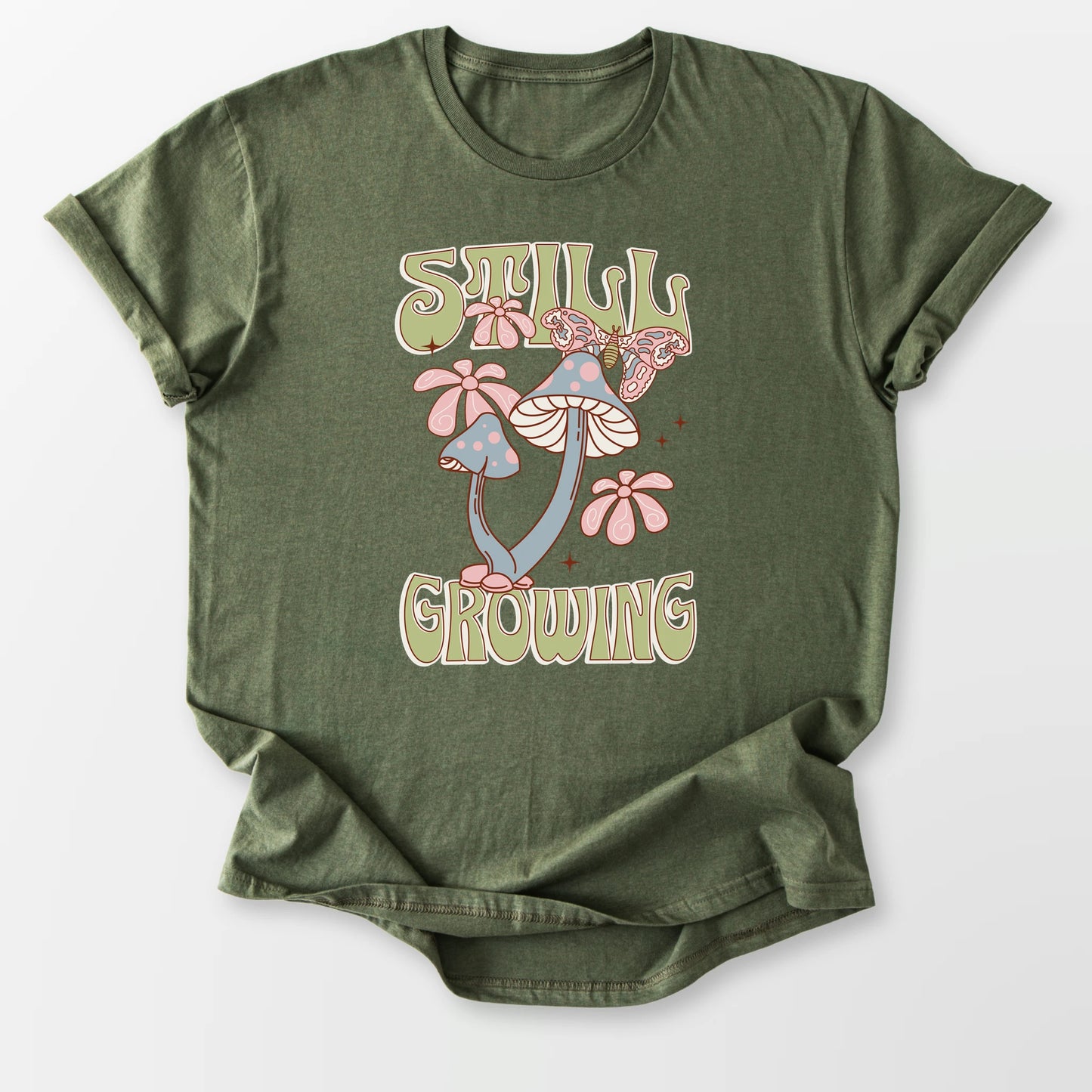 Still Growing Tee Military Green T-Shirt