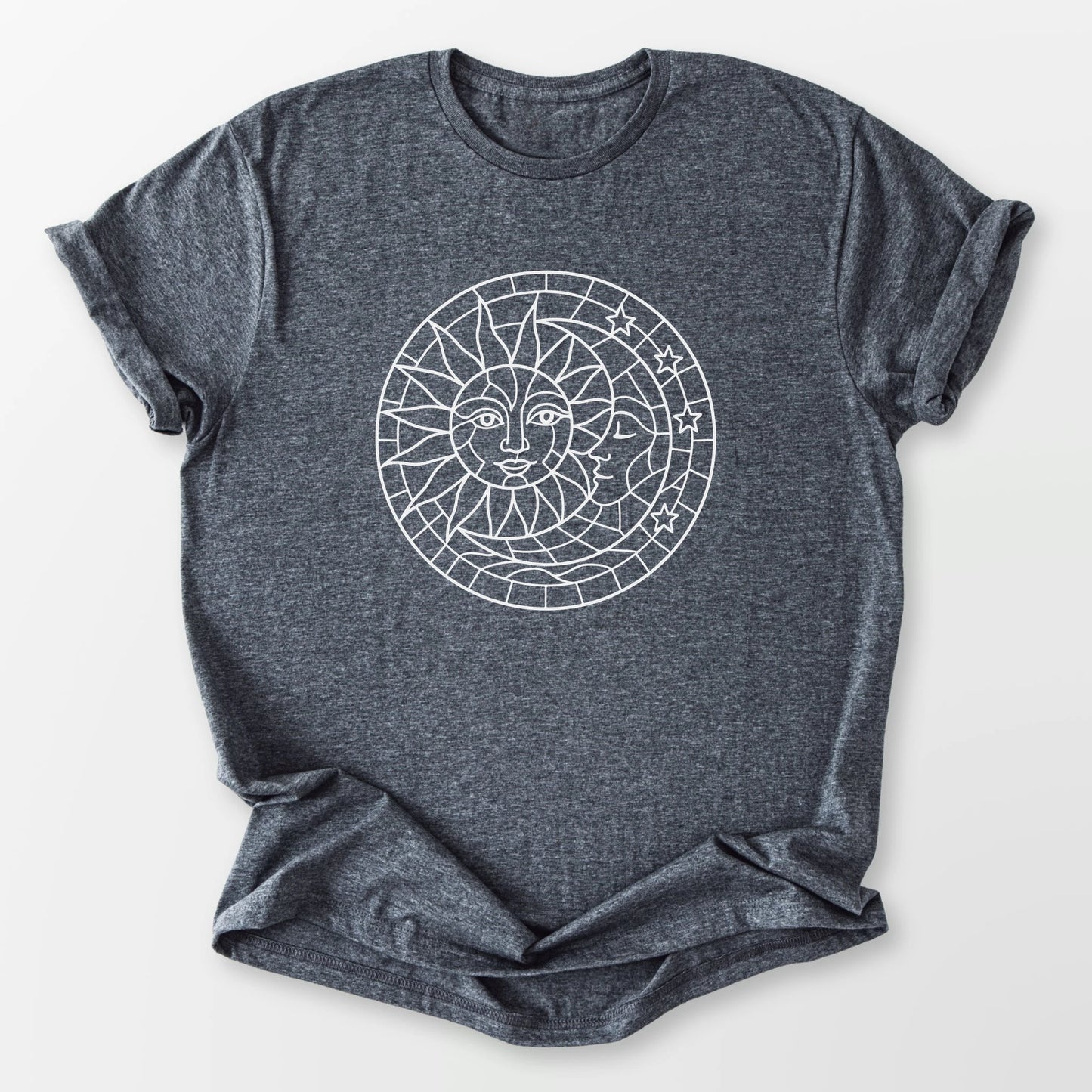Sun and Moon Tee Dark Heather Grey T-Shirt