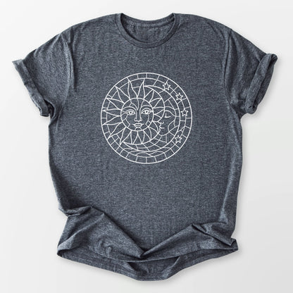 Sun and Moon Tee Dark Heather Grey T-Shirt