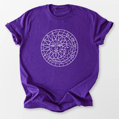 Sun and Moon Tee Purple T-Shirt
