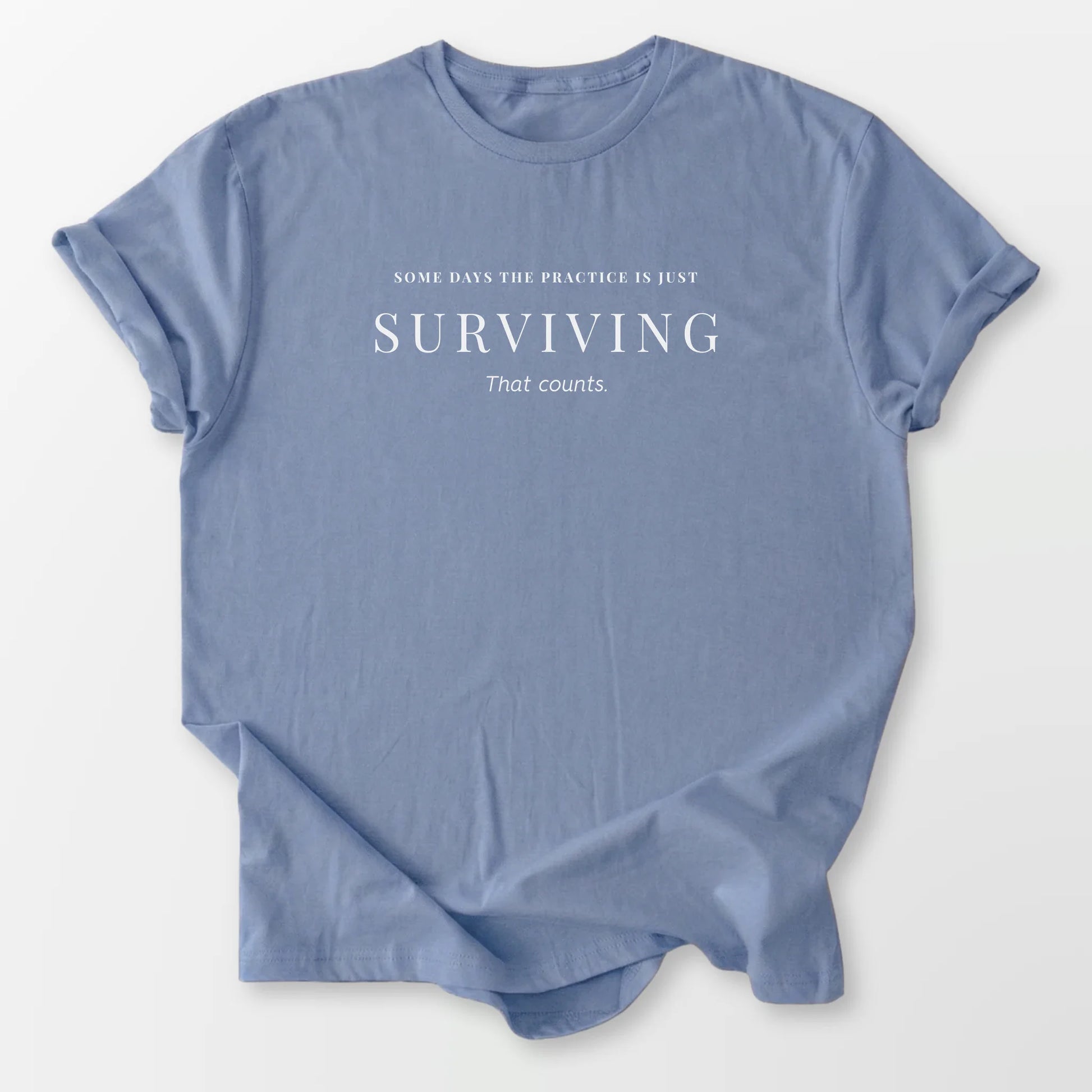 Surviving Counts Tee Stone Blue T-Shirt