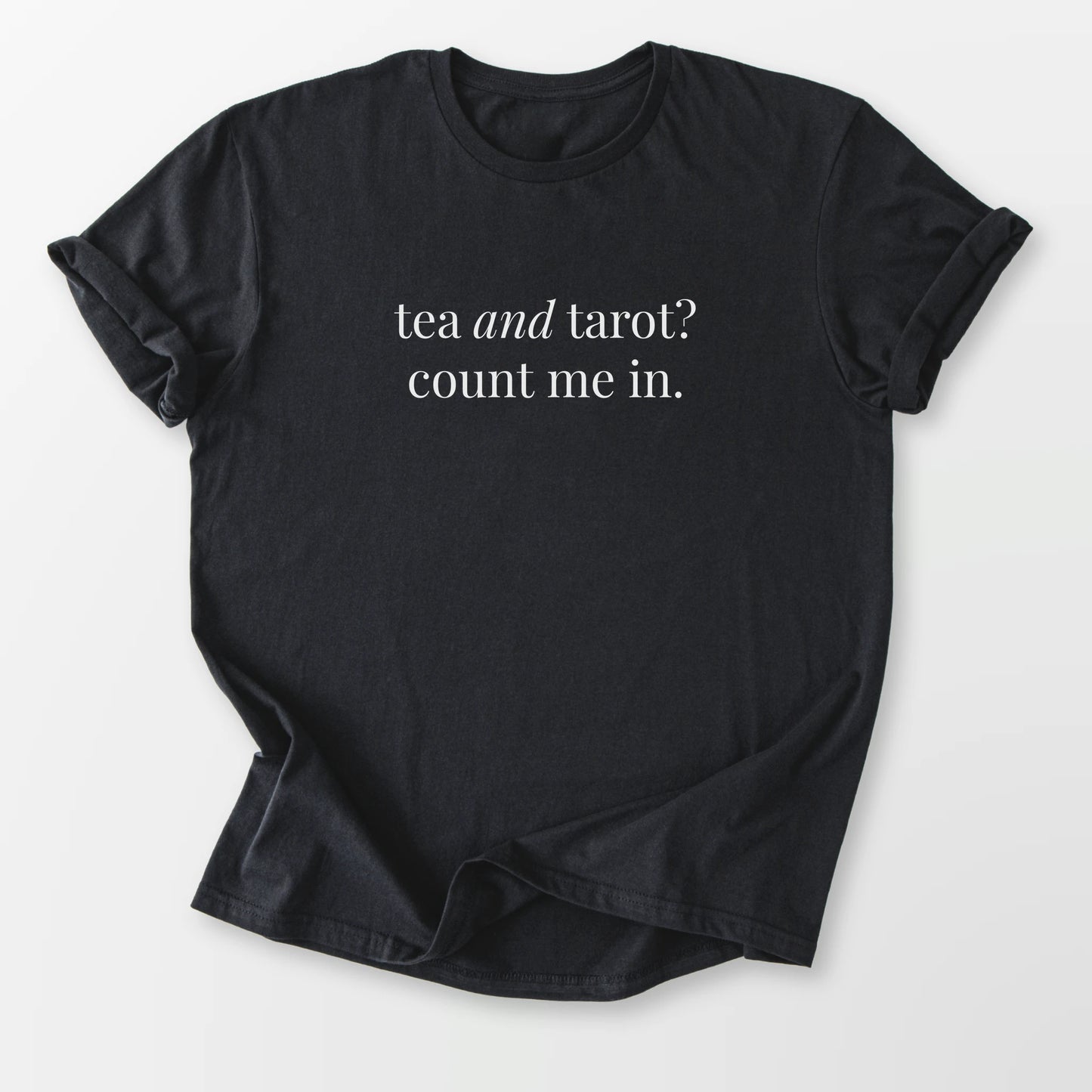 Tea and Tarot Tee Black T-Shirt
