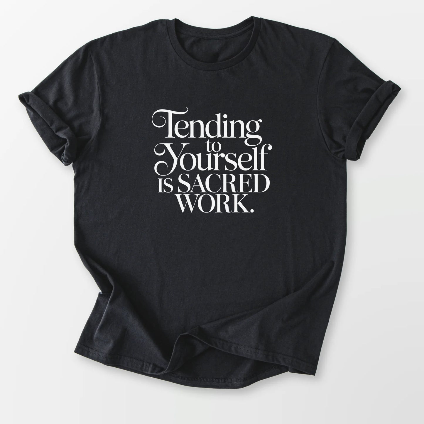 Tending to Yourself Tee Black T-Shirt