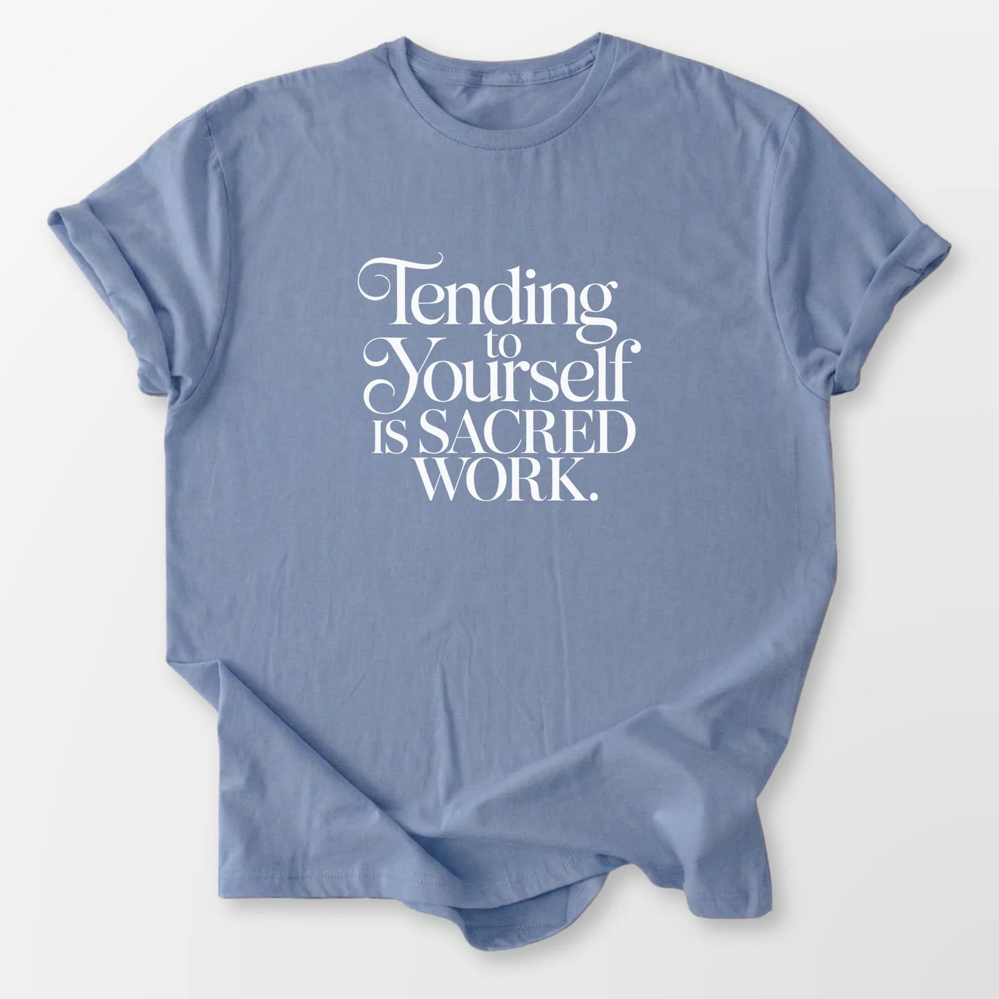 Tending to Yourself Tee Stone Blue T-Shirt