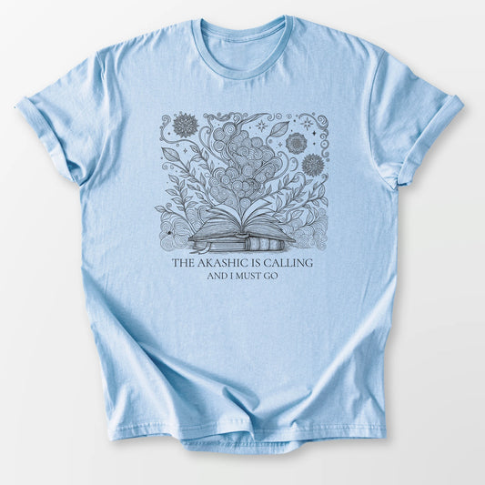 The Akashic is Calling Tee Light Blue T-Shirt