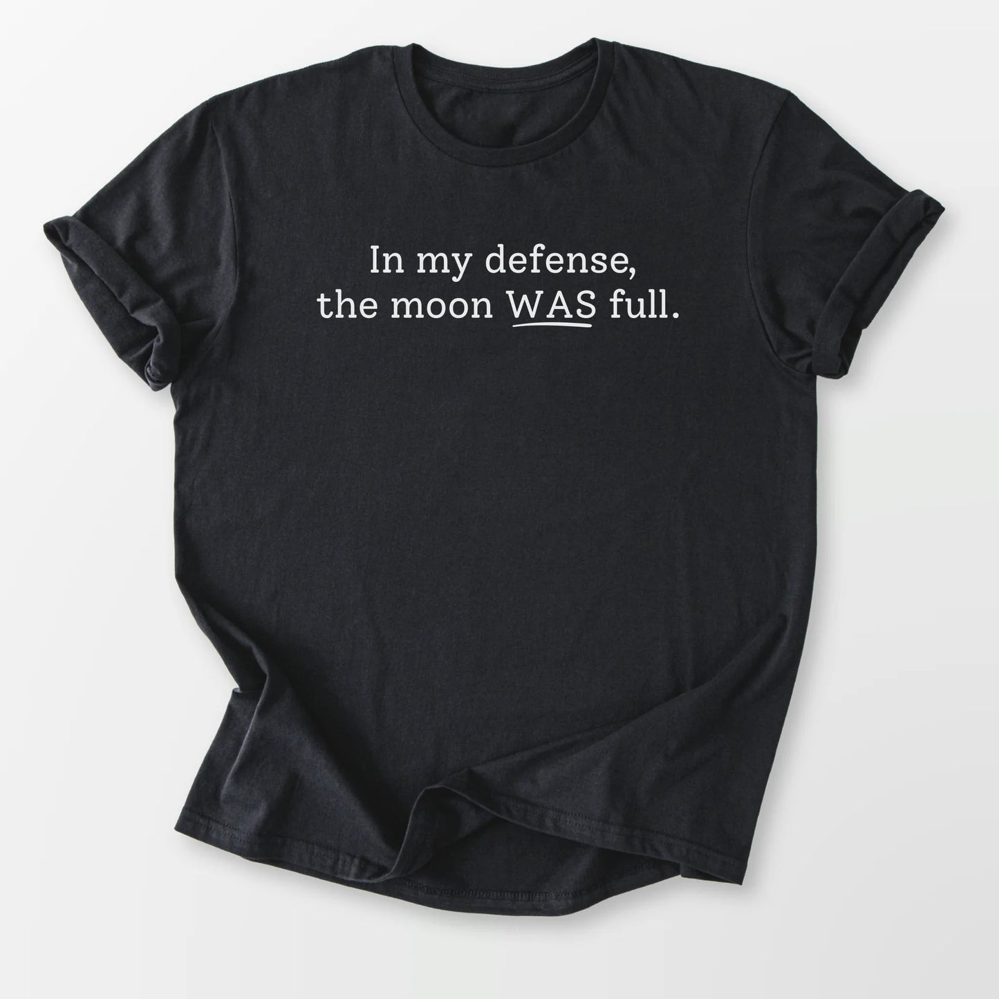 The Moon WAS Full Tee Black T-Shirt
