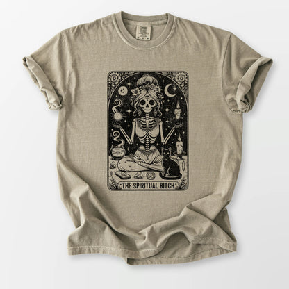 The Spiritual Tarot Comfort Tee Khaki T-Shirt
