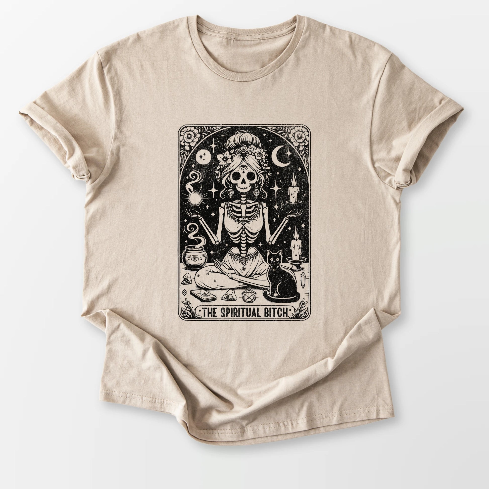 The Spiritual Tarot Tee Sand T-Shirt