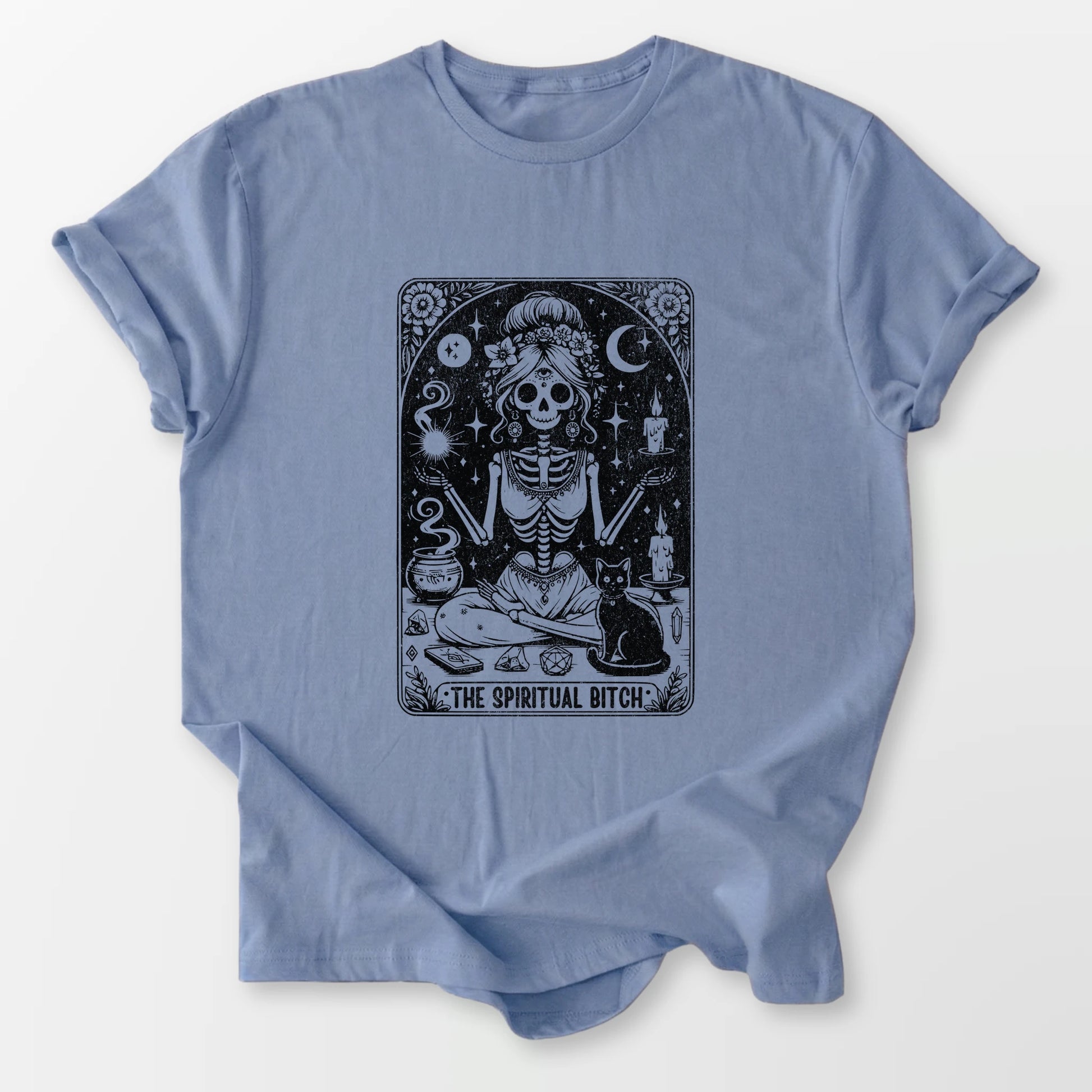 The Spiritual Tarot Tee Stone Blue T-Shirt