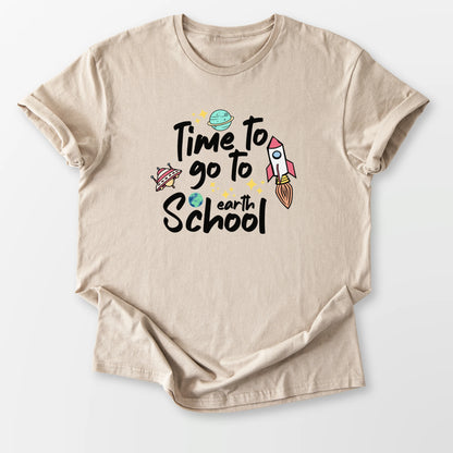 Time To Go To Earth Tee Sand T-Shirt