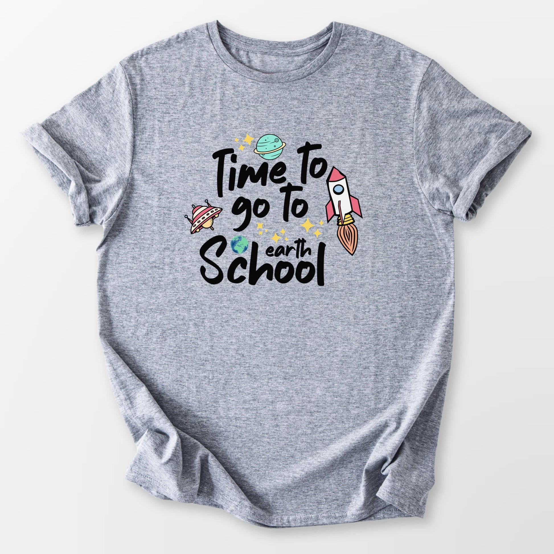 Time To Go To Earth Tee Sport Grey T-Shirt