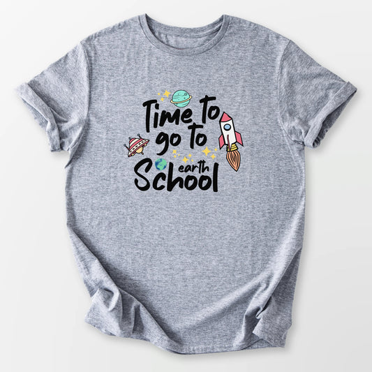 Time To Go To Earth Tee Sport Grey T-Shirt