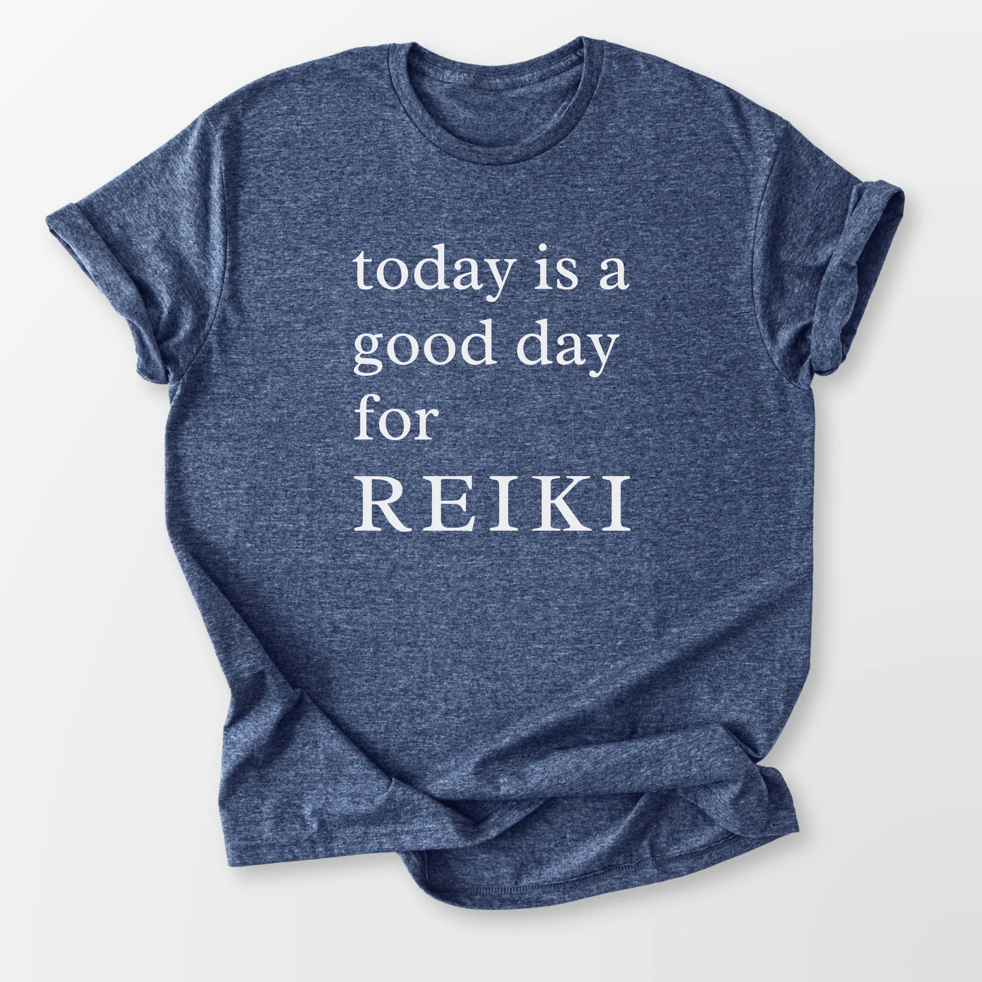 Today is for Reiki Tee Heather Navy T-Shirt