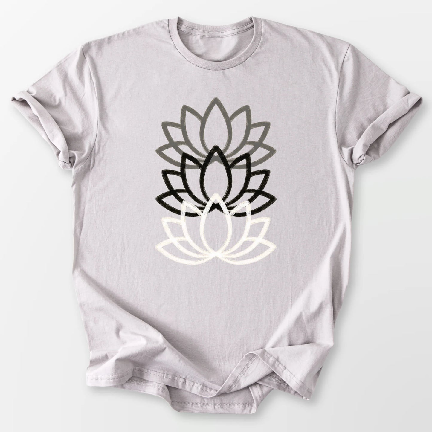 Triple Lotus Tee Ice Grey T-Shirt