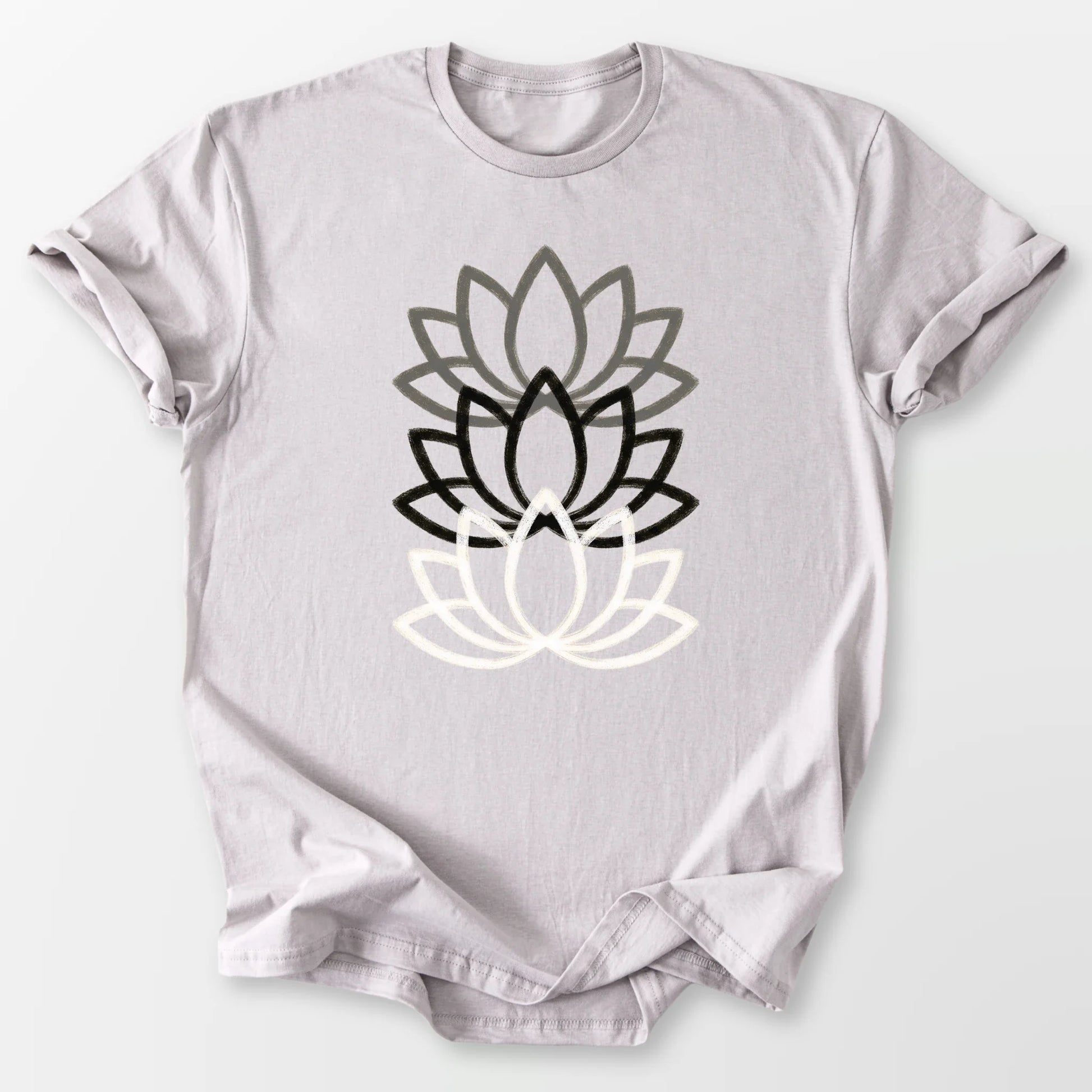 Triple Lotus Tee Ice Grey T-Shirt