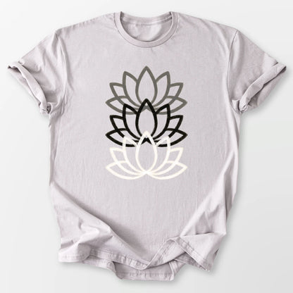 Triple Lotus Tee Ice Grey T-Shirt