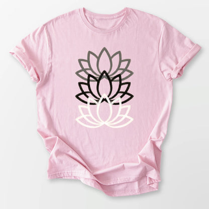 Triple Lotus Tee Light Pink T-Shirt