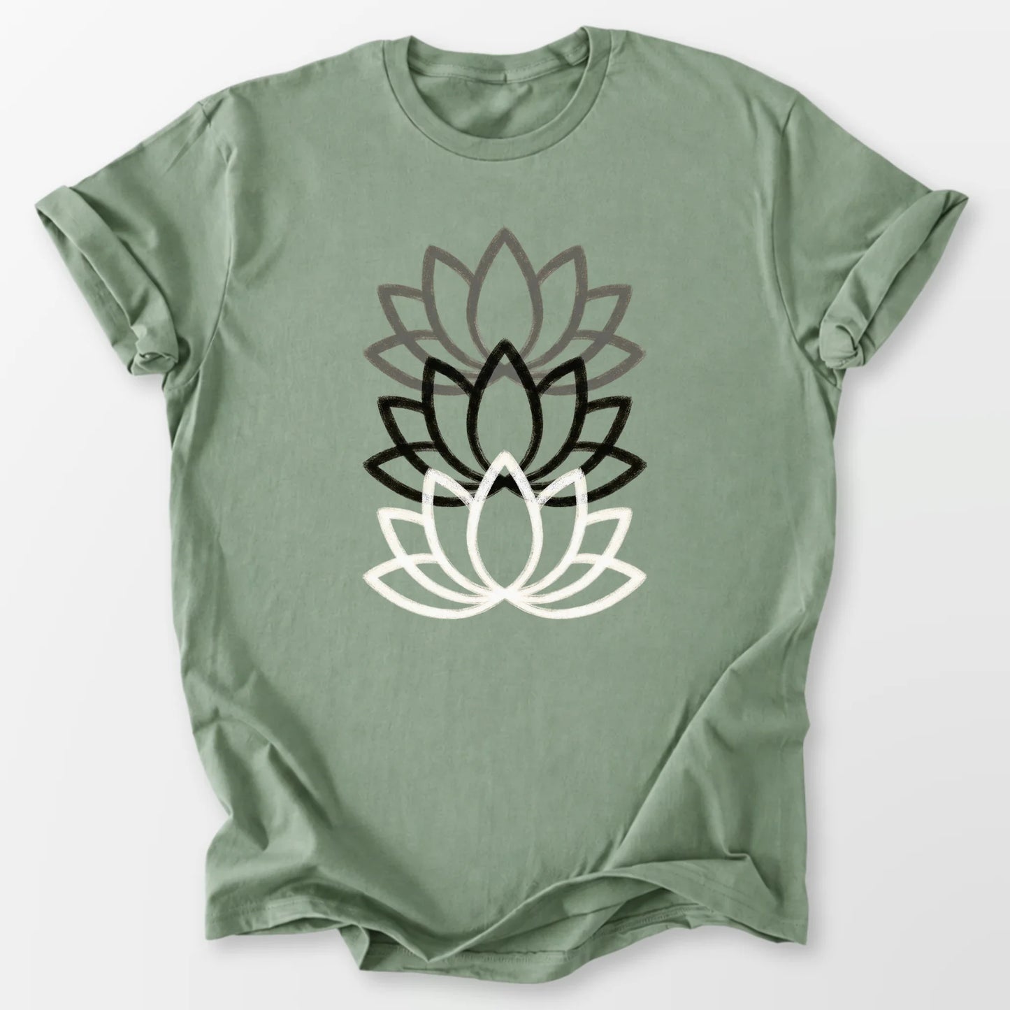 Triple Lotus Tee Sage T-Shirt