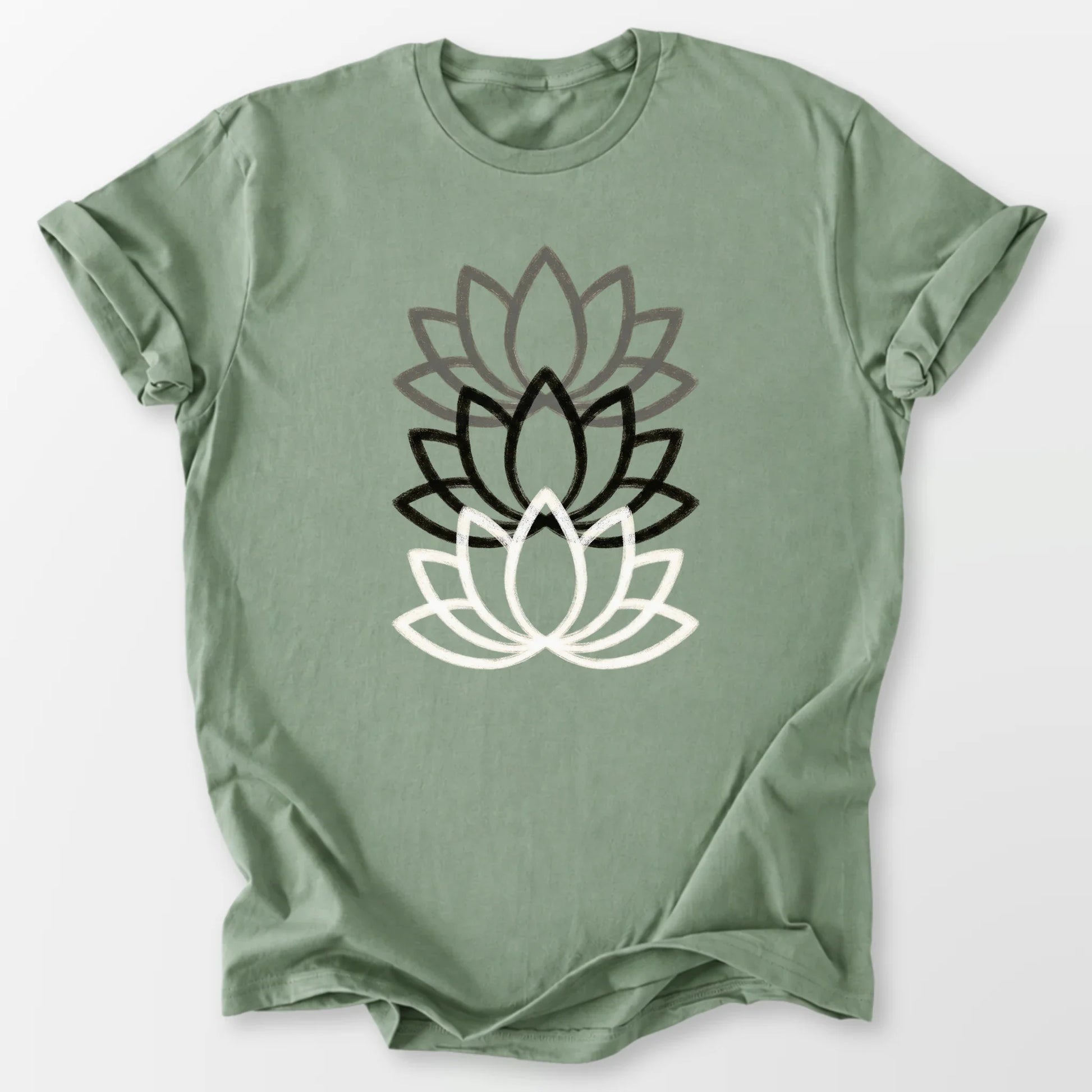 Triple Lotus Tee Sage T-Shirt